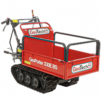 GeoTech Pro GeoPorter 330E B&S - Motocarriola cingolata cassone estensibile con 6 rulli - 300Kg