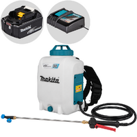 Makita DUS108Z - Pompa irroratrice a zaino a batteria - 18V - Batterie e caricabatterie