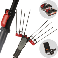 Lisam Imola GP - Abbacchiatore elettrico a batteria 2x 21V 5Ah - Asta telescopica 235/330 cm - Scegli tra più configurazioni