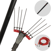 Lisam Imola GP - Abbacchiatore elettrico a batteria tipo auto con cavo in dotazione - Asta fissa + Prolunga 220/320 cm