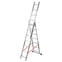 Gierre ALL405, 3x7 gradini, 3.83 m - Scala telescopica in alluminio - Altezza stimata operativa 4.60 m