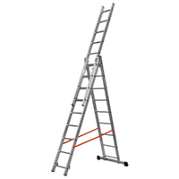 Gierre ALL415, 3x9 gradini, 4.65 m - Scala telescopica in alluminio - Altezza stimata operativa 5.68 m
