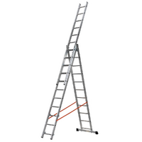 Gierre ALL435, 3x11 gradini, 5.75 m - Scala telescopica in alluminio - Altezza stimata operativa 6.78 m