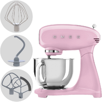 Smeg Full Color Rosa SMF05PKEU - Impastatrice Planetaria - Vasca in Inox da 4,8 litri