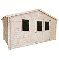 Alce Michelle 396x249 - Casetta da giardino in legno - Con finestre - 396x249x236 cm