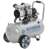 Hyundai 2J-1100-50L - Compressore aria elettrico silenziato oilless - 50 lt - Motore 1.5 HP