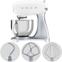 Smeg SMF04WHEU Bianco - Impastatrice Planetaria - Vasca in Inox da 4,8 litri