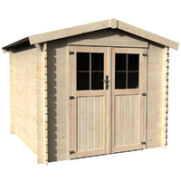 Décor et Jardin Flandre - Casetta da giardino in legno - Con finestre frontali - 233x233x212 cm