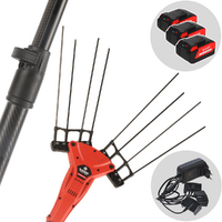 Blue Bird Olimpo 24-56 AT - Abbacchiatore elettrico 225/310 cm a batteria al litio 3x21V 5Ah - Asta telescopica in carbonio - Scegli tra più configurazioni