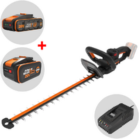 Worx Nitro WG263E - Tagliasiepi a batteria 20V/4Ah + batteria 20V 4Ah in omaggio! - Lama da 57 cm - Scegli tra più configurazioni