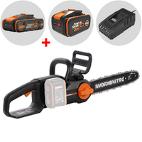 Worx Nitro WG350E - Elettrosega a batteria 20V 4Ah + batteria 20V 4Ah in omaggio! - Lama da 30 cm - Scegli tra più configurazioni