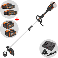 Worx NITRO WG186E - Decespugliatore multifunzione a batteria 2x20V/4Ah + in omaggio 2x20V/4Ah - Scegli tra più configurazioni