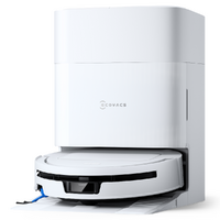 Ecovacs DEEBOT T90 MAX OMNI Bianco - Robot aspirapolvere e lavapavimenti - OZMO Roller 3.0 e aspirazione 30.000 Pa