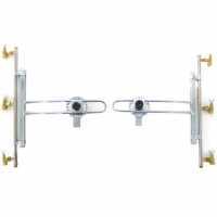 Coppia aste inox irrorazione con getti a farfalla in ottone 3+3 completo di supporti INOX