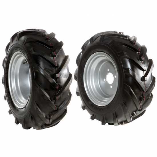 Coppia ruote gommate 16/650.8 aggiuntive x gemellaggio
