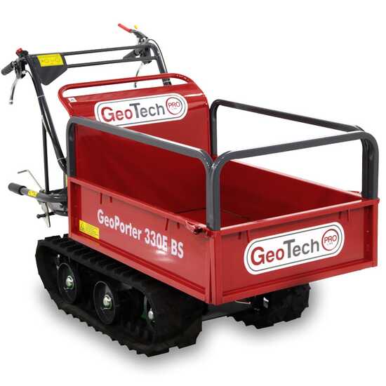 GeoTech Pro GeoPorter 330E BS - Motocarriola cingolata cassone estensibile con 4 rulli - 300Kg