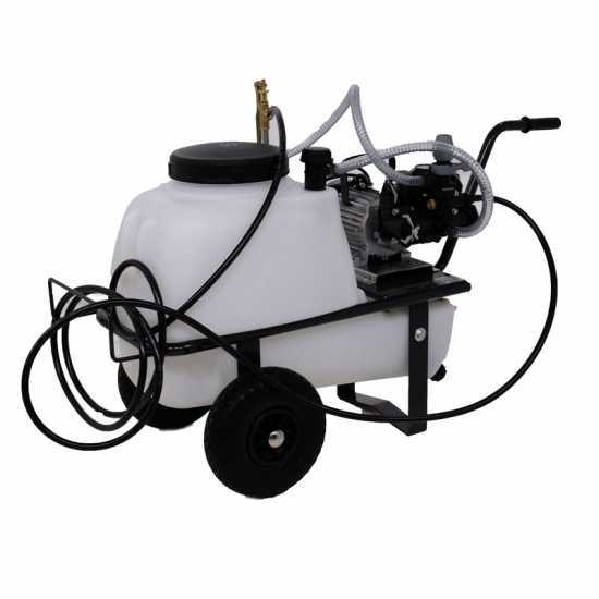 Kit motopompa irrorazione - Pompa Comet MC20/20 con motore elettrico con carrello e serbatoio 50L
