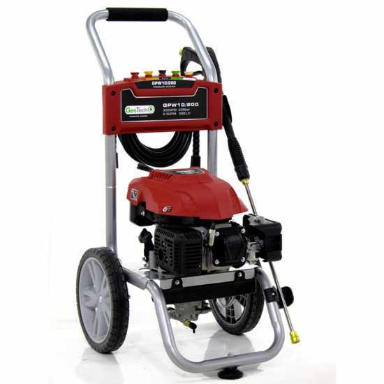 GeoTech GPW 10/200 - Idropulitrice a scoppio - 208 bar - 568 L/h - motore a benzina 196cc 6.5 HP