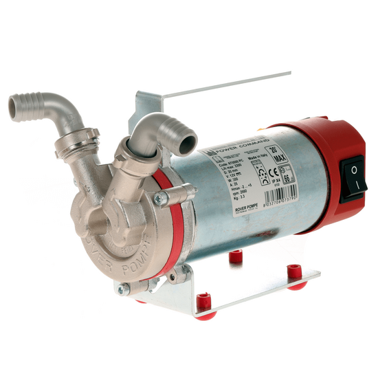 Rover Marina Mini Novax 20 - Pompa elettrica da travaso in lega antiossidante - 12V - Con Power Command