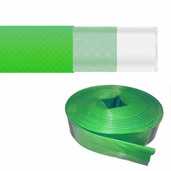 Lunghezza 20 mt - Tubo piatto (manichetta) retato alta qualit&agrave; diametro 102 mm - di mandata