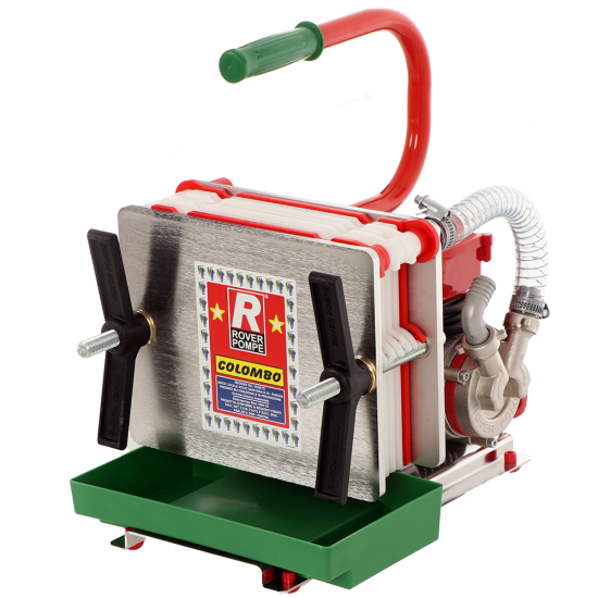 Rover Colombo INOX 6 - Filtro per vino a cartoni e piastre - Pompa per vino in Novax