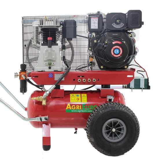 Motocompressore GVD 50/700 AE con motore diesel - compressore a scoppio gasolio avviamento elettrico (700lt/min)