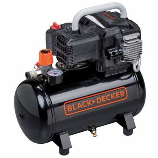 Black &amp; Decker BD195 12 NK - Compressore aria elettrico portatile monofase, oil-less - Motore 1.5 HP - 12 lt 