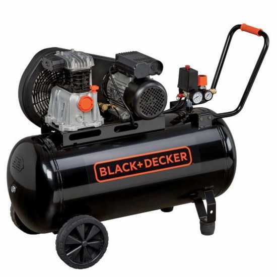 Black &amp; Decker BD 220/50 2M - Compressore aria elettrico monofase a cinghia - Motore 2 HP - 50 lt