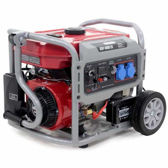 GeoTech-Pro GGP 4000 ES - Generatore di corrente carrellato con AVR 3.6 kW - Continua 3.2 kw Monofase