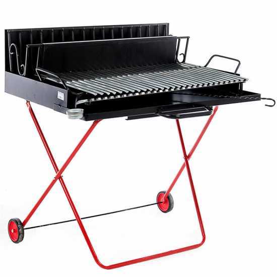 Pegoraro Angelo 323 Maxi - Barbecue portatile a legna e carbone - Pieghevole