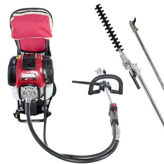 Tagliasiepi multifunzione a zaino GeoTech FBC400BP a scoppio motore 4T benzina 38.9 cc - a spalla