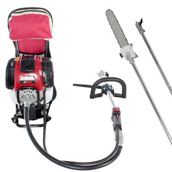 Potatore multifunzione a zaino GeoTech FBC400BP a scoppio motore 4T benzina 38.9 cc - a spalla