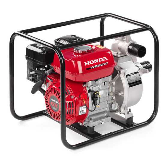 Honda WB20XT - Motopompa a scoppio autoadescante - Raccordi da 50 mm