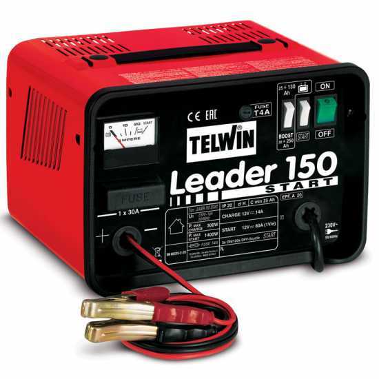 Telwin Leader 150 - Caricabatterie auto e avviatore - batterie WET/START-STOP a tensione 12V