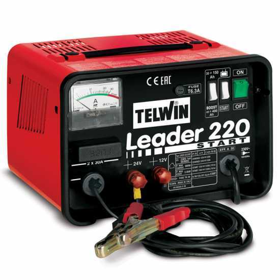 Telwin Leader 220 - Caricabatterie auto e avviatore - batterie WET/START-STOP tensione 12/24V