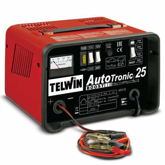 Telwin Autotronic 25 Boost - Caricabatterie auto e mantenitore - batterie al Piombo 12/24V