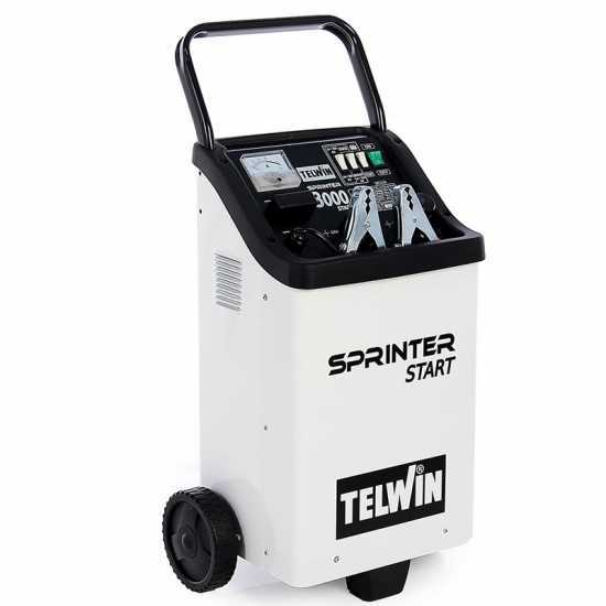 Telwin Sprinter 3000 Start - Caricabatterie auto e avviatore - batterie WET/START-STOP 12/24V