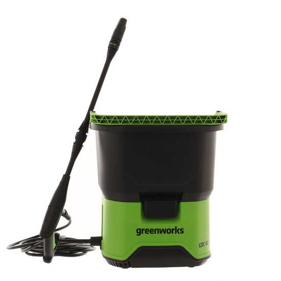 Greenworks GDC40 - Idropulitrice a batteria portatile - 70 bar - 300 l/h - 40V - 4ah