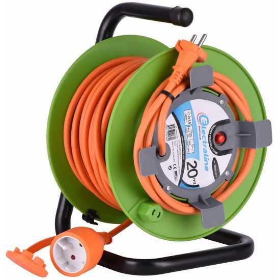 Electraline Avvolgicavo - 20m - Presa Universale Sezione 2 x 1,5 mm&sup2; (2 cavi con sezione 1,5mm&sup2;)