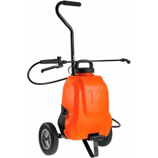 Stocker 1239 - Pompa irroratrice a spalla + trolley - Batteria al litio - 12L