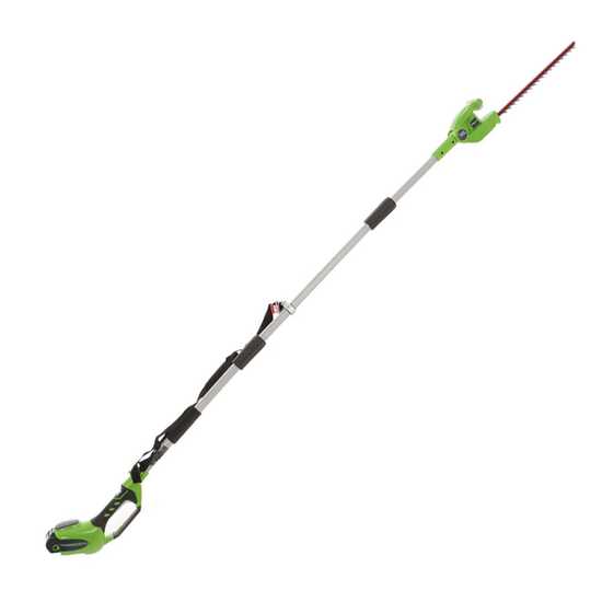 Tagliasiepi/Potatore elettrico orientabile Greenworks 2ah - 40V