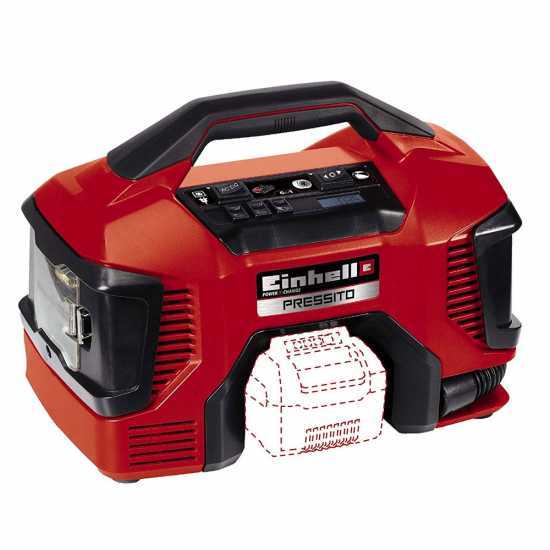 Einhell Pressito TE-AC 18/11 - Compressore a batteria compatto portatile - SENZA BATTERIE E CARICABATTERIE