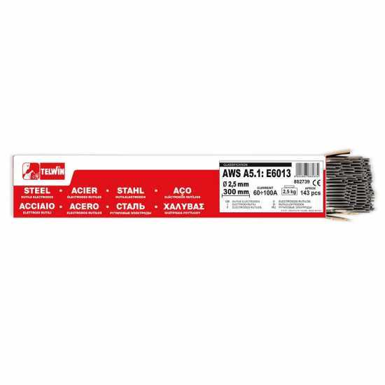 Elettrodi Rutili d. 2,5 mm 300mm Telwin - 2,5 Kg