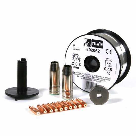 Kit saldatura a filo alluminio Telwin - d. 0,8 mm