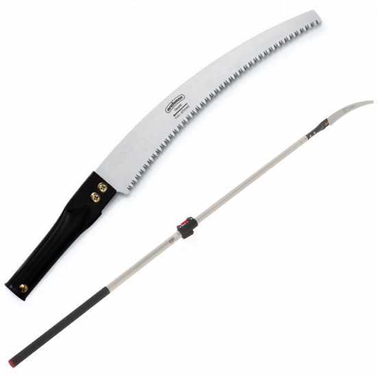 Archman Art. 24+69 - Seghetto curvo da 330 mm su asta telescopica ovale in alluminio da 2 mt