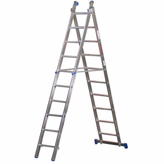 Marchetti Azzurra A2, 2x10 gradini, 5.30 mt - Scala in alluminio allungabile