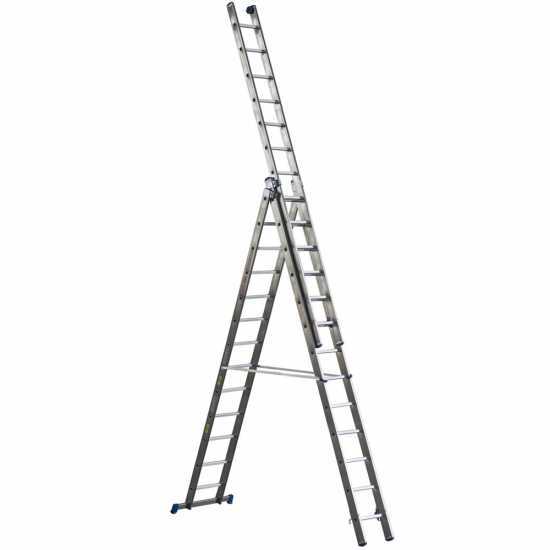 Marchetti Azzurra A3 A313, 3x13 gradini, 9.20 m - Scala in alluminio allungabile - Altezza stimata operativa 10.20 m