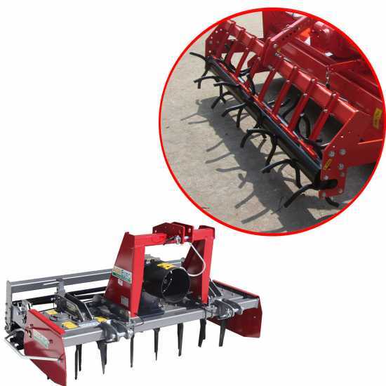 Erpice rotante RH230 - Larghezza di lavoro 230 cm - 22 lame - Serie media con rullo a spuntoni