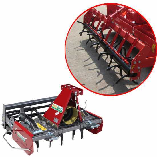 Erpice rotante RF170 - Larghezza di lavoro 170 cm - 16 lame - Serie leggera con rullo a spuntoni