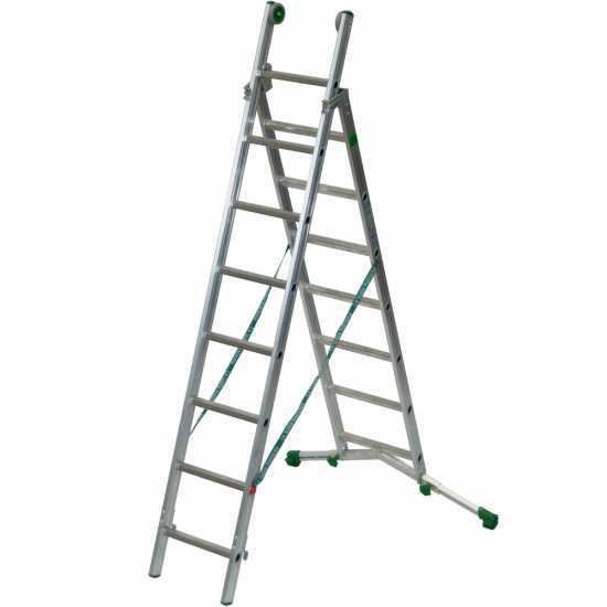 Facal Super Prima, 7+8 gradini, 4.20 mt - Scala in alluminio trasformabile